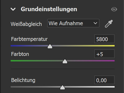 raw6 grundeinstellung