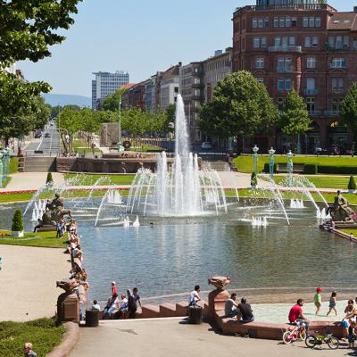 Mannheim Wasserspiele am Wasserturm